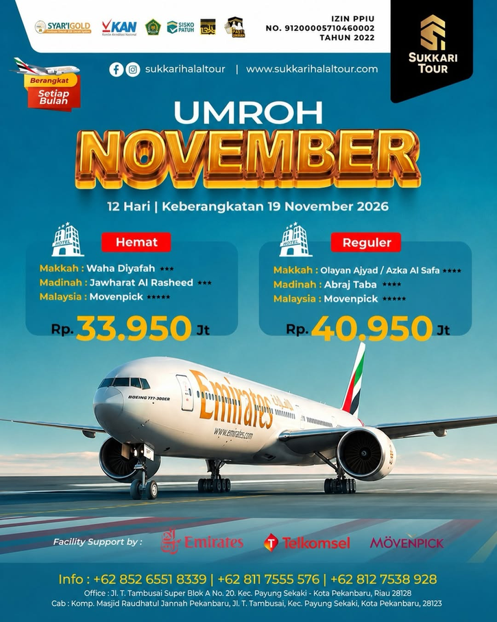 UMROH NOVEMBER 2026 BERSAMA EMIRATES